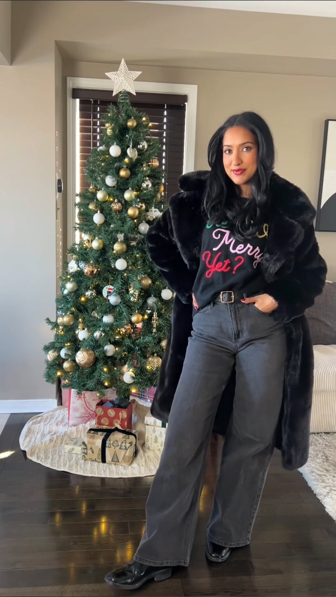 Women's High Rise Black Wide Leg Jeans